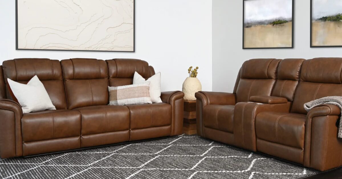 Leather Recline Sofa