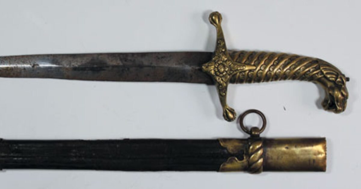 The Legacy of the Hongen Civil War Sword with Lion Head on Handle