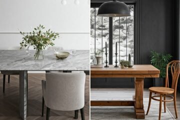 Marble vs. Wood Dining Tables